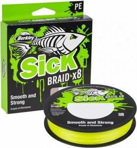 Fir Textil Berkley Sick Hi-Viz Yellow Braid 150m - Img 2