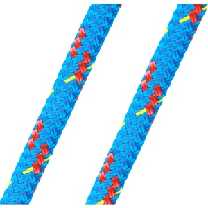 Franghie Poliester Dubla Impletitura PLAM Marlin H.T. Albastra cu Insertii, Parama Scoturi si Acostare, Diametru 6mm - 14mm, Vanduta la Metru