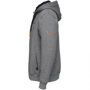 Hanorac Savage Gear Classic Zip Grey Melange - Img 3