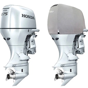Husa Cap Motor Honda Ventilata Oceansouth, Motor 4 Cilindri 115-135-150 CP, An 2010-Prezent, Gri