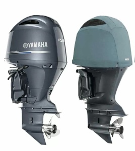 Husa Cap Motor Yamaha Ventilata Oceansouth, F150 F175 F200, 4 Cilindri 2.8L, An 2015-Prezent, Gri Y10-V