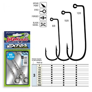 Jig Kamatsu Big Jighead Extra Triple Worm Holder 8/0–10/0 3buc/plic - Img 3