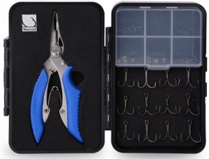 Kit Mustad Finesse Perch/Trout cu cleste pentru inele + accesorii