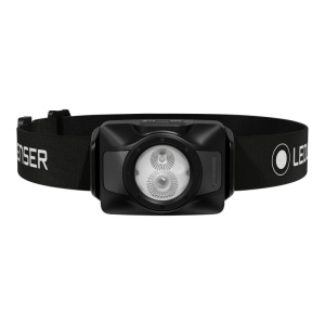 Lanternă frontală Ledlenser HF4 Black 450 lumeni lumină roșie IP67 baterii AAA