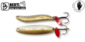 Linguriță Oscilantă Berti Taifun Custom Paint Nr.1 53mm / 9g Patrate Gold-Nickel