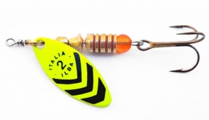 Lingurita rotativa Ilba Lungo Fluo Fluorlemon/Black Nr2 5g - Img 2