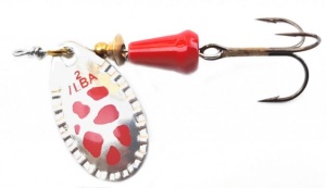 Lingurita Rotativa Ilba Spark Classic Silver/Red Nr 2 5.5g