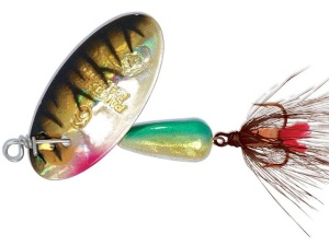 Lingurita rotativa Panther Martin Olografico con Mosca Spinner #1 TBK