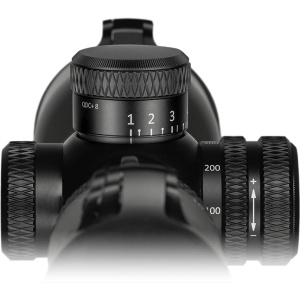Lunetă Blaser B2 2.5-15x56 IC QDC+ cu reticul iluminat 4a, transmisie 94%, compatibilă clip-on și turelă balistică QDC pentru distanțe până la 500 m