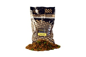 Micropelete Benzar Concourse Twister 2–4mm – micropelete pentru method feeder cu dublu diametru, făinuri de pește și culori contrastante, concepute pentru atracție rapidă și menținere eficientă pe vad