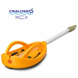 Momitor Cralusso Orange Rocket Method cu matriță, cu design aerodinamic și culoare portocalie vibrantă, conceput pentru vizibilitate maximă și pescuit method precis.
