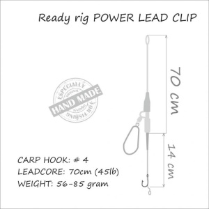 Montura Crap Orange Carp Rig Power Lead Clip 85g - Img 2