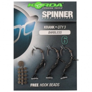 Montura Korda Spinner Hook Sections Sick Barbless 3buc/plic