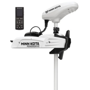 Motor Electric Alb Minn Kota Riptide PowerDrive™ 70lb, 24V, 137cm, Saltwater, Telecomandă Wireless Premium, Advanced GPS
