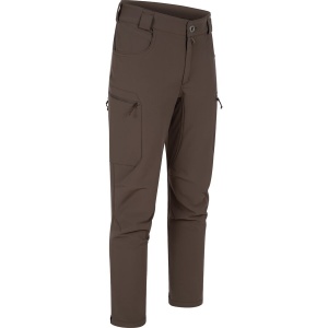 Pantaloni de vânătoare bărbați Blaser Chase Softshell Dark Brown hidrofugi cu aerisiri laterale.