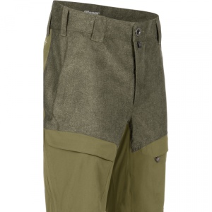 Pantaloni vânătoare Blaser Ake Dark Brown, material vintage elastic 4D, ranforsări Kevlar® la tiv și ventilație laterală pentru confort și rezistență în teren.