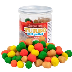 Pelete Benzar Mix Turbo Soft Long Life 6–12mm – momeală de cârlig semi-moale, rezistentă, cu eliberare rapidă a aromei, ideală pentru feeder și method feeder.