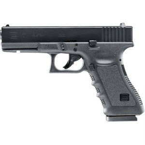 Pistol airsoft Umarex Glock 17 CO2 6mm cu recul blowback, energie de 2J, culată metalică și licență oficială GLOCK.