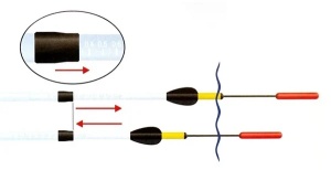 Plută culisantă Cralusso Control Match Dart cu sistem de zbor tip dart și calibrare precisă 0,05g, ideală pentru pescuit match și Sheffield la nivel competițional 