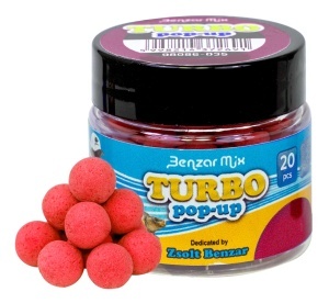 Pop Up Benzar Mix Turbo 10mm – pop-up-uri flotante, aromă intensă și granulație fină, ideale pentru snowman și prezentări deasupra substratului la crap