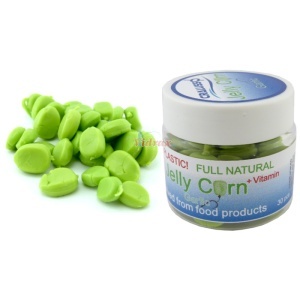 Porumb artificial Cralusso Jelly Corn ecologic, cu consistență maleabilă și aromă intensă eliberată până la 6 ore, ideal pentru method feeder și pescuit la crap.