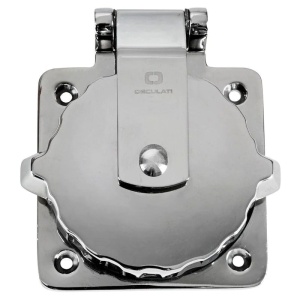 Priză marină 220V/30A Osculati din Inox 316 – Conector premium cu protecție IP56 și contacte argintate pentru alimentare sigură de la mal.