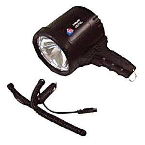 Proiector portabil 12V quartz-halogen 100W Optronics cu carcasa ABS rezistenta la UV si cablu spiralat detasabil.