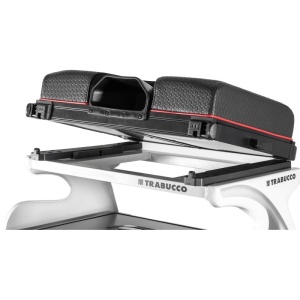 Scaun Modular Trabucco Ultra SBX36 WHT – vedere cadru aluminiu hidroformat, picioare 36mm și pedană glisantă antiderapantă.