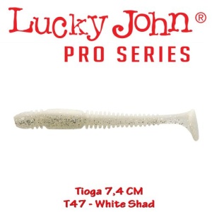 Shad Lucky John Tioga 7.4cm 2.5g White Shad