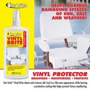 : Star Brite Vinyl Brite – Soluția profesională pentru un finisaj strălucitor și protecție maximă, garantând longevitatea elementelor din vinilin și cauciuc de pe ambarcațiunea ta.