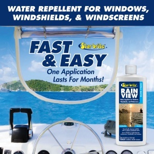 Solutie tratament hidrofob parbriz barca Star Brite Rain View 237ml pentru imbunatatire vizibilitate pe timp de ploaie