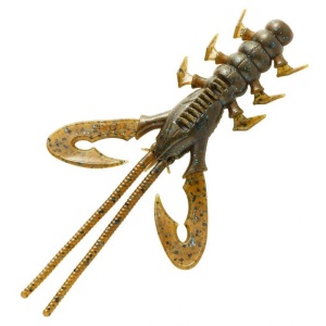 Tiemco Black Out Craw 10cm 6buc/plic 133 Green Pumpkin Black and Blue Flake - Img 2