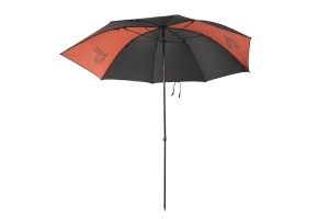 Umbrelă de pescuit Benzar 250 cm, impermeabilă, cu unghi reglabil și cadru rezistent, ideală pentru protecție împotriva ploii, vântului și soarelui în partide lungi de pescuit.