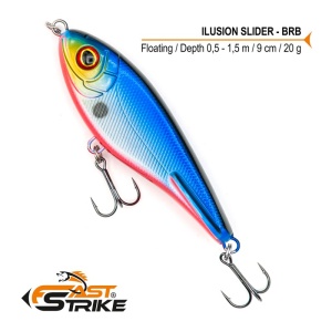 Vobler Fast Strike Ilusion Slider Floating 9cm 20g BRB