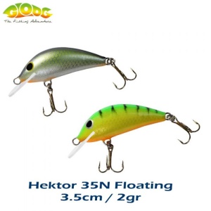 Vobler Gloog Hektor 35N 3.5cm 2g Floating BFO (Black Fluo Orange) - Img 2