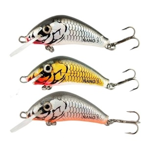Vobler Hunter Nano 3.5cm 2.5g sinking Gold Orange Red - Img 3