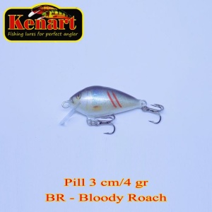 Vobler Kenart Pill 3cm 4g Sinking Bloody Roach