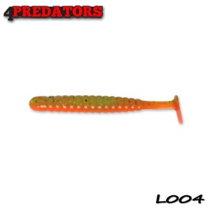 4Predators Worm Shad, 8cm, Fire Tiger