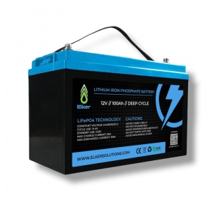 Baterie Elker LiFePO4 Lithium Battery 12v 100Ah Cu BMS Si LCD Indicator