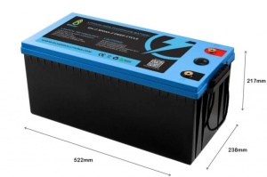Baterie Elker LiFePO4 Lithium Battery 12v 300Ah Cu BMS Si LCD Indicator - Img 2