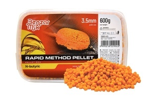 Benzar Rapid Method Pellet 1.5mm 600g – micropelete pre-umectate, gata de utilizare, cu dizolvare controlată și arome puternice, ideale pentru pescuitul la method feeder.