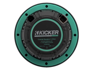 Sistem de boxe coaxiale premium marine Kicker MSC65 (51MSC65) de 6.5 inch – Pereche de difuzoare de lux Real Marine cu putere maximă de 195W la 4 Ohmi, iluminare LED RGB integrată și finisaj de înaltă rezistență IP66.