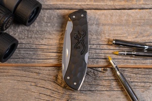 Briceag Browning Primal Kodiak 3 – Sistem cu 3 lame pliabile (Drop Point 89mm, Guthook, Fierăstrău), oțel inox și mâner cauciucat anti-alunecare