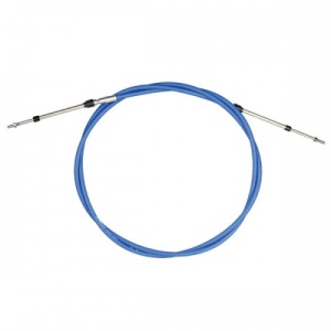 Cablu de control de înaltă performanță Ultraflex MACHZero C8 pentru accelerație și schimbător motor – Tehnologie italiană brevetată anti-fricțiune, manta flexibilă albastră rezistentă la UV și terminale originale din oțel inoxidabil