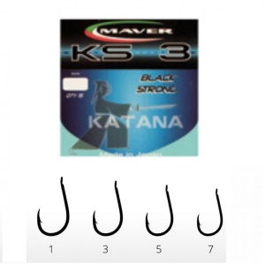 Carlige Maver IT Katana KS3 Seria Sea Black Nickel 15buc/plic Nr 1 - Img 2