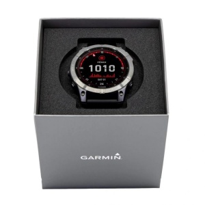 Ceas Garmin Fenix 7X Solar Slate Grey Cu Curea Neagră - Img 4