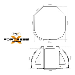 Cort NGT 2 Man Fortress Bivvy 230 x 260 x 140cm - Img 3