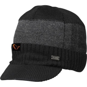 Fes tricotat Savage Gear negru cu cozoroc