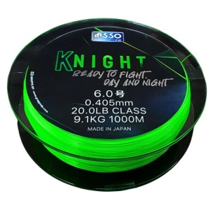 Fir Monofilament Asso Knight Fluo Chartreuse 1000m - Img 2
