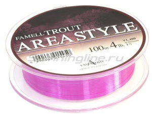 Fir Monofilament Yamatoyo Famell Trout Area Style Pink 100m - Img 2